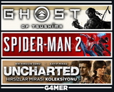 Spider-Man 2 + Ghost of Tsushima + UNCHARTED