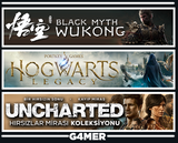 Hogwarts Legacy + Black M Wukong + UNCHARTED