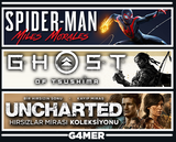 SpiderMan Miles+ Ghost of Tsushima + UNCHARTED
