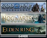 Hogwarts Legacy + GOW Ragnarök + Elden Ring