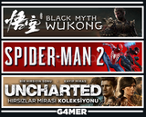 Spider-Man 2 + Black M Wukong + UNCHARTED 