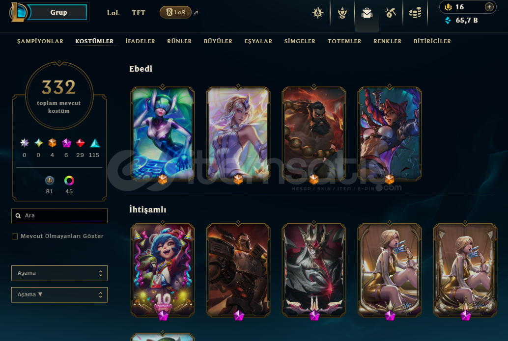 DEĞERİNE GÖRE UCUZ HESAP 553 SEVİYE DEĞERİNE GÖRE UCUZ HESAP 553 SEVİYE