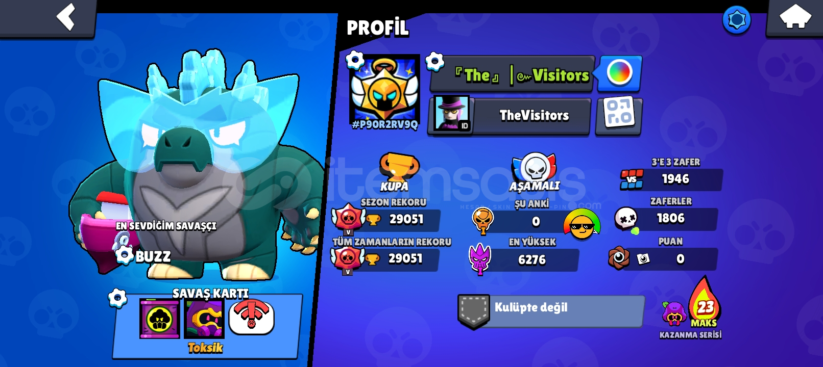 (Değişir Hesap) Brawl Stars +90 Kostüm 8 Efsane (Değişir Hesap) Brawl Stars +90 Kostüm 8 Efsane