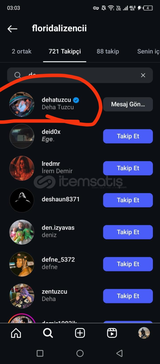 Deha Tuzcuyla Takipleşen ⭐ 724 Takipçili Hesap