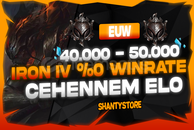 ⭐DEMİR 4 ⭐ EUW 40K+ MAVİ ÖZ VIP CEHENNEM ELO