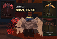 Demonic-Arcane-Magma Pickaxe+350K Para+120LVL