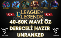 ⭐️Dereceli Hazır 40-50K Mavi Öz Unranked TR⭐️