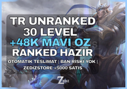 ⭐[DERECELİ HAZIR] TR 48K+ ÖZ 30 LVL UNRANKED⭐