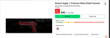  Desert Eagle | Crimson Web (Field-Tested) 