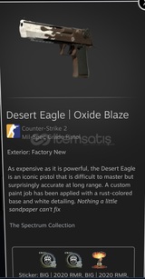 DESERT EAGLE OXİDE BLADE FACTORY NEW ÇIKARTMALI