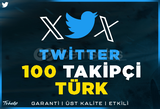 100 Türk (%100 TR) Takipçi | Garantili | X(TW)