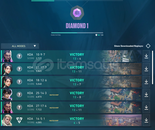 DIAMOND1 FRESH NEW ACC HIGH ELO +30RR