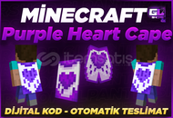 ⭐️[Dijital Key] Minecraft Purple Heart Cape