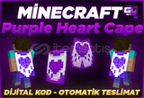 ⭐️[Dijital Key] Minecraft Purple Heart Cape