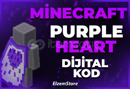 Dijital Kod Minecraft ⭐ Purple Heart  Dijital Kod Minecraft ⭐ Purple Heart