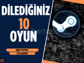 Dilediğiniz 10 Oyun + Destek + Garanti