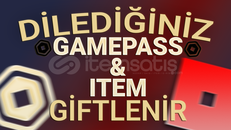 Dilediğiniz Gamepass & İtem Giftlenir