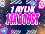 DISCORD 1 AYLIK 14X BOOST + GARANTİ