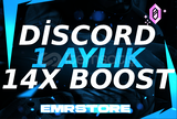 ⭐(STOK VAR) DİSCORD 1 AYLIK 14X BOOST!