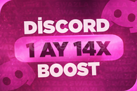 ⭐️Discord 1 AYLIK 14x Boost [BOTSUZ] ⭐️