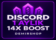 ⚡ Discord 1 aylık 14x boost + BOTSUZ