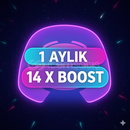 Discord 1 Aylık 14X Boost Botsuz işlemdir