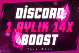 Discord 1 aylık 14x Boost Düşme yok (Garantili)