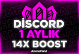 ⭐Discord 1 Aylık 14x Boost Garantili⭐