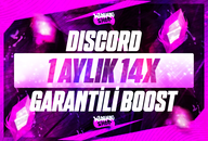 ⭐DISCORD 1 AYLIK 14X BOOST / HIZLI⭐