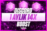 ⭐DISCORD 1 AYLIK 14X BOOST / HIZLI⭐