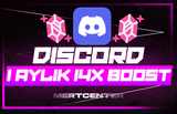 ⭐DİSCORD 1 AYLIK 14X BOOST (STOK VAR)⭐