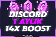 DISCORD 1 AYLIK 14X BOOST⭐STOK VAR⭐