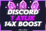 DISCORD 1 AYLIK 14X BOOST⭐STOK VAR⭐