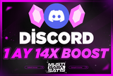 Discord 1 Aylık 14x Boost (Sunucu Takviyesi)
