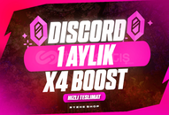 ⭐Discord 1 Aylık 4x Boost