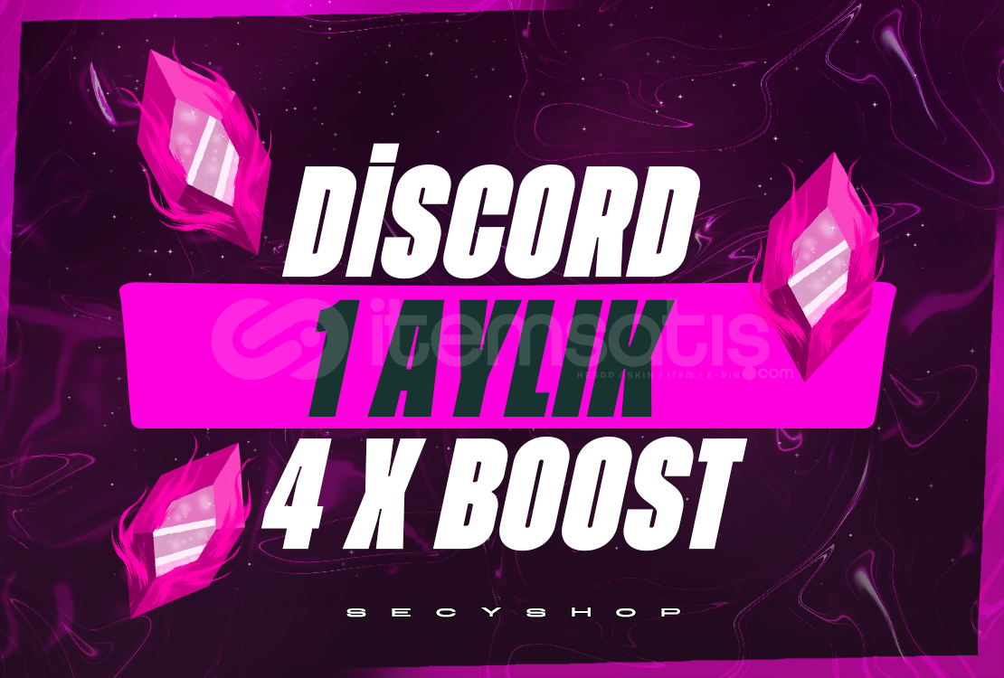 ⭐DİSCORD 1 AYLIK 4X BOOST EN KALİTELİSİ⭐ ⭐DİSCORD 1 AYLIK 4X BOOST EN KALİTELİSİ⭐