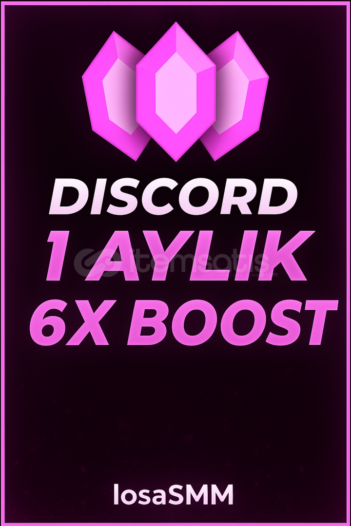 Discord 1 Aylık 6X BOOST Sunucu Takviyesi Discord 1 Aylık 6X BOOST Sunucu Takviyesi