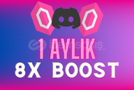 Discord 1 Aylık | 8x Sunucu Boost |