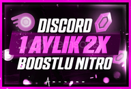 DİSCORD 1 AYLIK NİTRO 2X BOOST + ANINDA