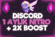 ⭐️ Discord 1 Aylık Nitro 2x Boostlu | Oto