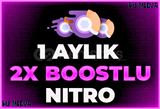 ✔️Discord 1 Aylık Nitro 2xBoost✔️