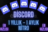 ⭐DISCORD ⭐/ ⭐1 YILLIK - 1 AYLIK NITRO!⭐