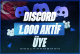 ⭐Discord 1000 Aktif Türk Üye [7/24]