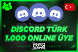 Discord 1.000 Online Türk Üye 2k Stok + Garanti