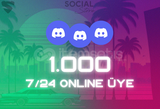 Discord 1.000 Online Üye - 7/24