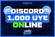 Discord 1.000 Online Üye / 7k Stok