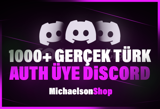 Discord 1000 Türk Gerçek Auth Üye