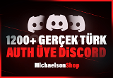 Discord 1200 Türk Gerçek Auth Üye