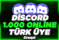 ⭐DİSCORD 1000 Türk Online Üye⭐