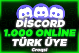 ⭐DİSCORD 1000 Türk Online Üye⭐